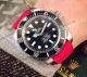 Fake Rolex Submariner Fuck EM Black Dial Watch -Brown Perlon Straps (12)_th.jpg